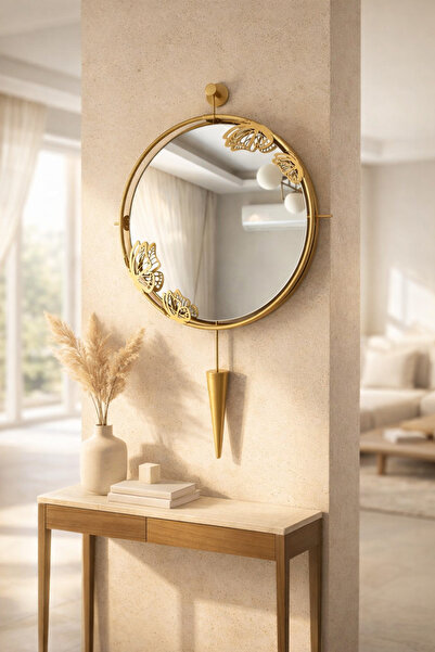 Wallover Design XXL Boy Linda Gold Özel Tasarım Kelebek Desenli Kablosuz Pill...