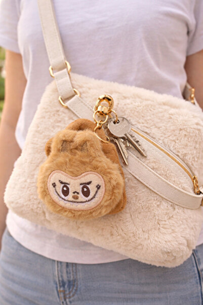 DKY Labubu Mini Bag-Shaped Plush Detailed Bag Charm