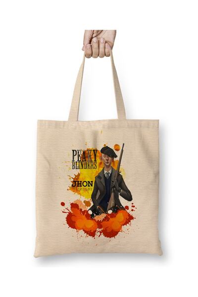 Toyaso Geantă de pânză albă Peaky Blinders Jhon Shelby, geantă de cumpărături...