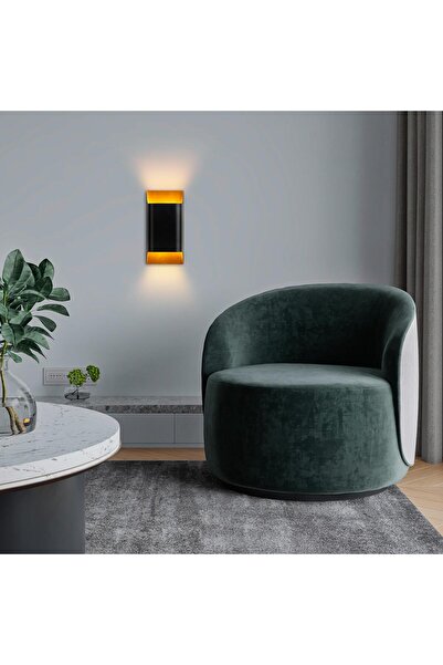 AmberLED شمعدان معدني أنيق مكون من قطعتين لغرفة المعيشة وغرفة النوم