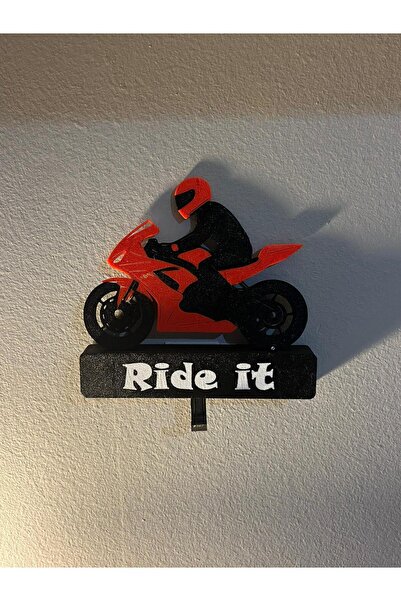 ELIVORA Ön Kaldıran Motosiklet Duvar Anahtarlığı - Anahtarı Asınca Hareket Ed...