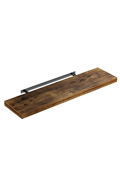 Casaria wall shelf, 90 x 23 x 3.8 cm, MDF, With stand, Dark oak
