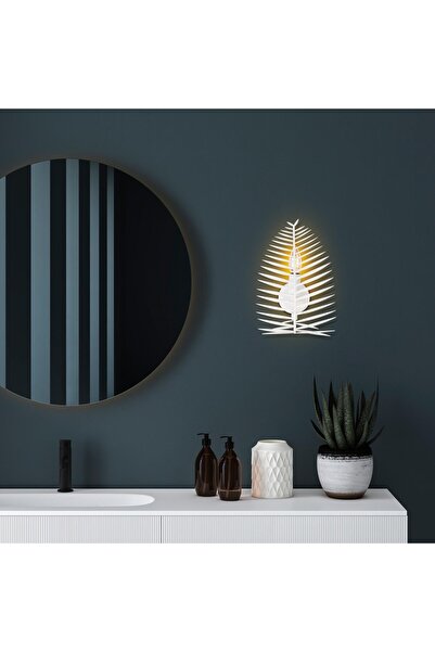 AmberLED Modern White Metal Sconce Light for Living Room and Bedroom E14 Comp...