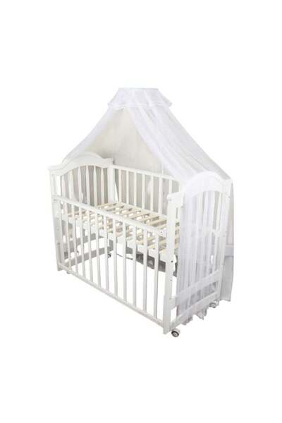 Baby Star Folding Wooden Baby Bed with Mosquito Net - Giraffe Design 120 * 60 cm