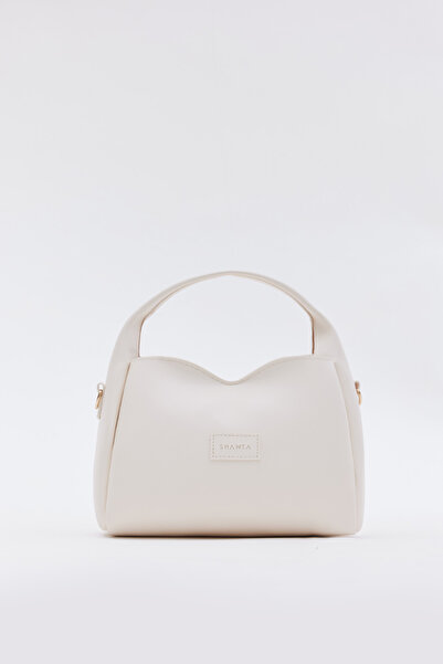 Shanta Cream D48 Large Volume Daily Modern Hand and Shoulder Bag with Single ...