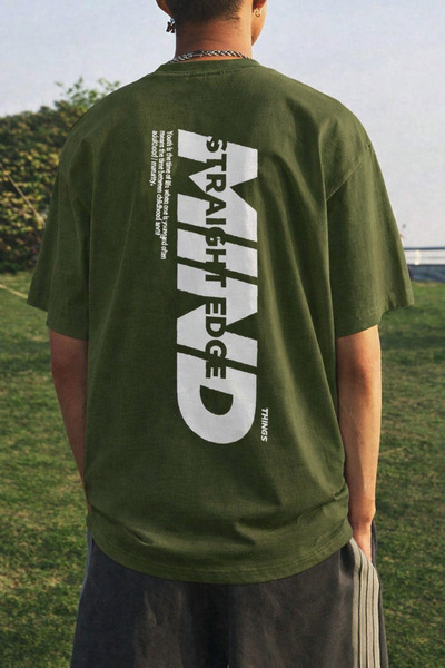 CLASSY.MODA Unisex Crew Neck Back Printed Streetwear Oversized T-Shirt