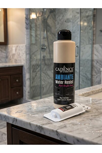 Cadence Ambiante Metalik Fayans ve Tezgah Boyası AWM-02 Platin 250 ml Islak Z...