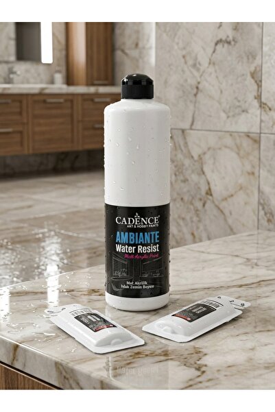 Cadence Ambiante Fayans Tezgah Boyası AW-01 Beyaz 500 ml Islak Zemin Suya Day...