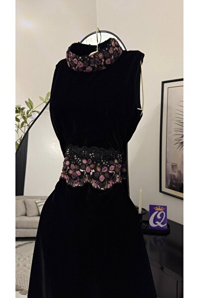 ZAYNAFASHIONSA black velvet evening dress