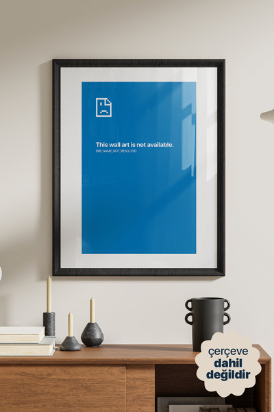 Persona Istanbul "This Wall Art is Not Available" - Mavi Hata Ekranı Posteri ...