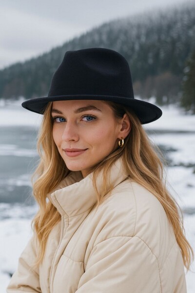 stravis Black Panama Hat