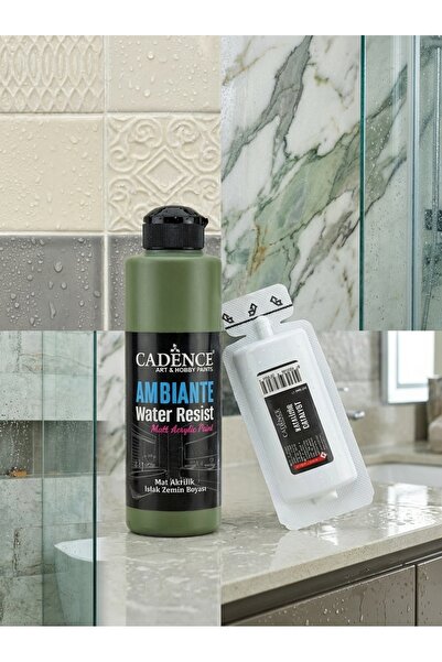 Cadence Ambiante Fayans Tezgah Boyası AW-15 Ceviz 250 ml Islak Zemin Suya Day...
