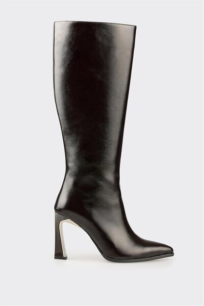 Elle Shoes Kahve Deri Kadın Çizme