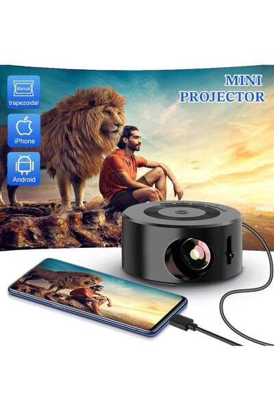 Arabest Mini Projector, 4K 1080P HD Portable Home Theatre for Outdoor Activit...