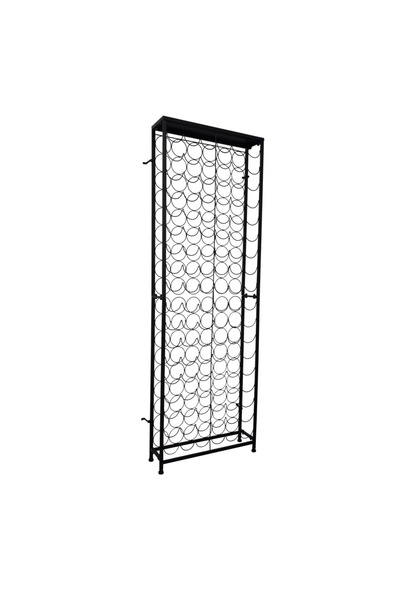 vidaxl رف معدني للنبيذ يتسع لـ 108 زجاجة