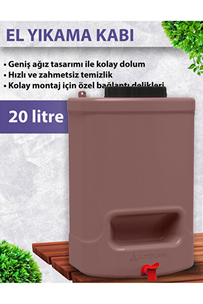 LITOLAN 20 Lt Su Bidonu, El Yıkama Kabı, Kamp Musluklu Bidon