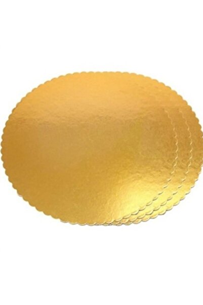 telaşe memuru قاعدة كيك ذهبية 28 سم - قاعدة فطيرة - قطعة واحدة - طباعة على ور...