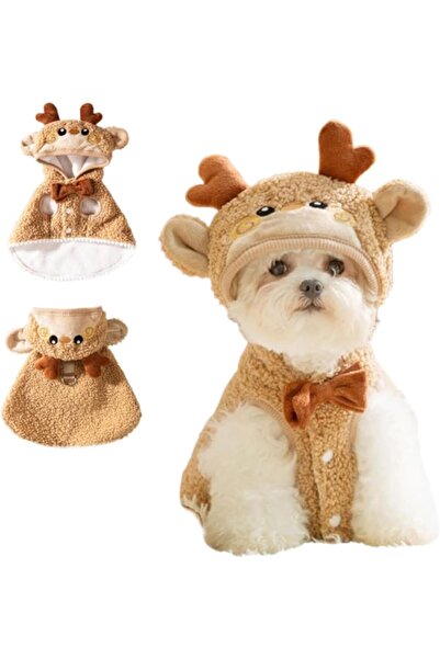 Arabest معطف للكلاب مزود بحلقة على شكل حرف D، ملابس دافئة للكلاب، عباءة للحيو...