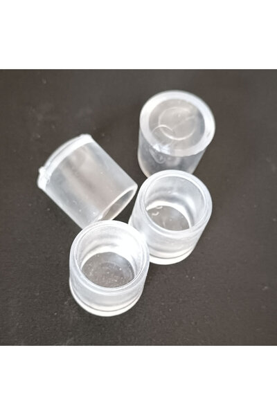 Adem Koç 21 Mm Pvc Sandalye Ahşap Ayak Pabucu Sessiz Yumuşak - Şeffaf (4 ADET)