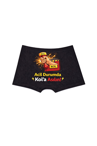 HediyeMania Cola în situații de urgență cu imprimeu Espirili Black Men boxeri...