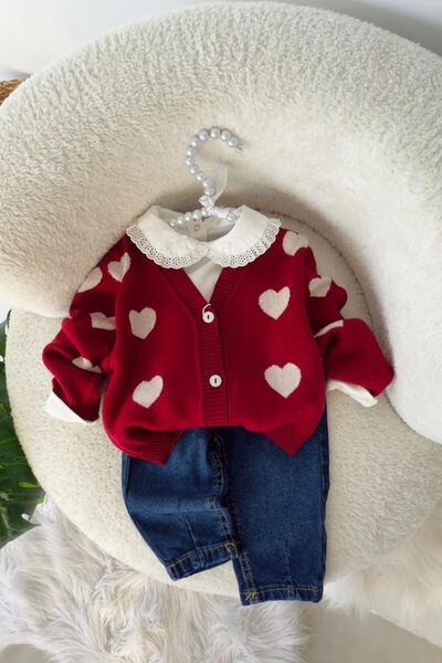 Minigimin Cicileri طقم أطفال بناتي مكوّن من 3 قطع من Mini My Sweethearts، كار...