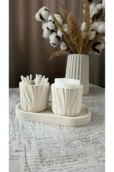 BOHEM Banyo seti tarzı tepsi standlı 3 lü set