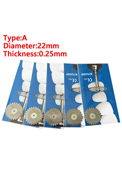 Choice4 2-A-220-5PCS AG 5 قطع أقراص ماسية للأسنان، قرص قطع مزدوج الجوانب، أدا...