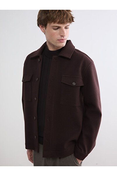 LC Waikiki Kahverengi Regular Fit Erkek Kaşe Gömlek Ceket