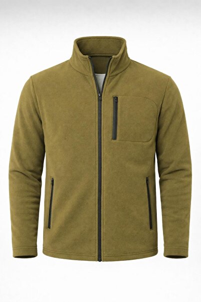 pandy Unisex Polar Tam Fermuarlı 3 Cepli Outdoor Polar Ceket