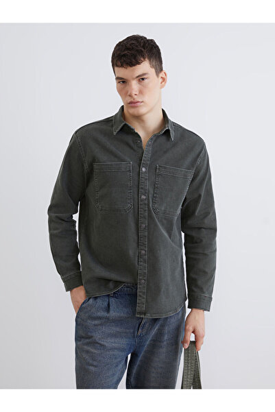 LC Waikiki Rmz Gi̇yi̇m Farkiyla Comfortable Fit Men's Jean Shirt