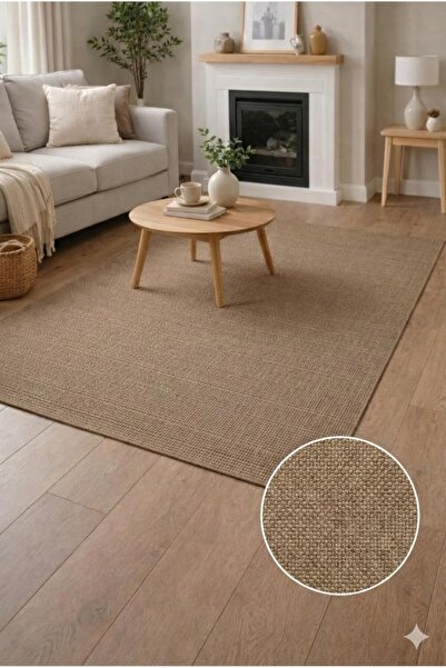 Miabella Home Jüt Hasır Halı Kaymaz Jüt Halı Yıkanabilir Jüt Kilim Salon Antr...