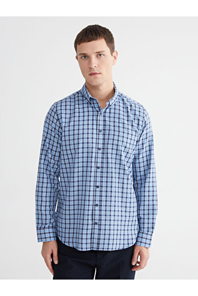 LC Waikiki Rmz Gi̇yi̇m Farkiyla Regular Fit Plaid Gabardine Men's Shirt