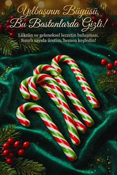 Bauta Candy حلوى عيد الميلاد التقليدية على شكل عصا من باوتا - 3 ألوان (عبوة م...