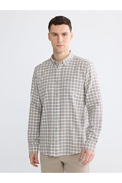 LC Waikiki Rmz Gi̇yi̇m Farkiyla Standard Fit Checkered Embroidered Gabardine ...