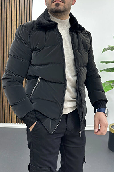 Edwox Men's Slim Fit Carbon Leather Coat Smoked Edw440