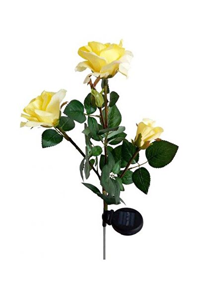 DOMEET Decorative Flower Solar LED Light Yellow/Green/Black