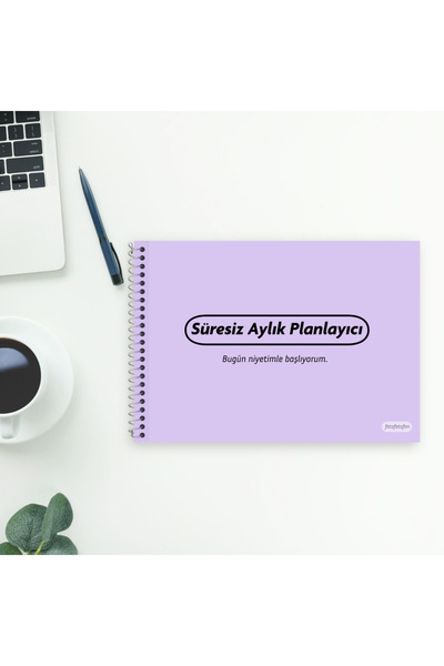 Fatofotofan Unlimited Monthly Planner |   Spiral Desk Planner |   Minimal Design