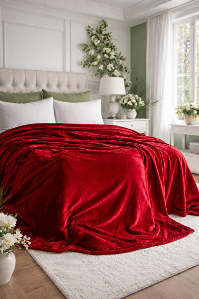BED LİNE Moon Wellsoft Battaniye 200x220 Kırmızı