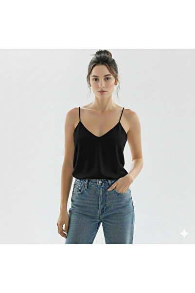 Lonca Tekstil Bamboo Tank Top with String Straps, 3-Piece Set