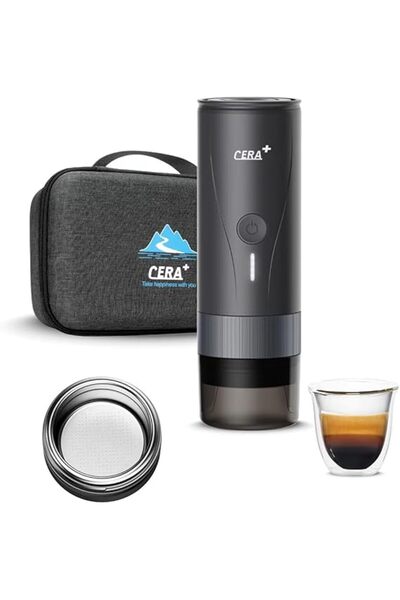 Generics CERA+ Portable Espresso Maker Pro with Bag Self-Heating Professional...