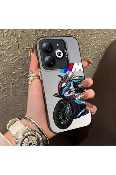 Hontinga حافظة هاتف Infinix Smart 8/8 Pro متوافقة مع الحافة السيليكونية الصلب...