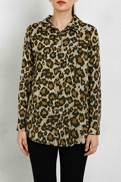 EPAK LİFE Leopard satin shirt