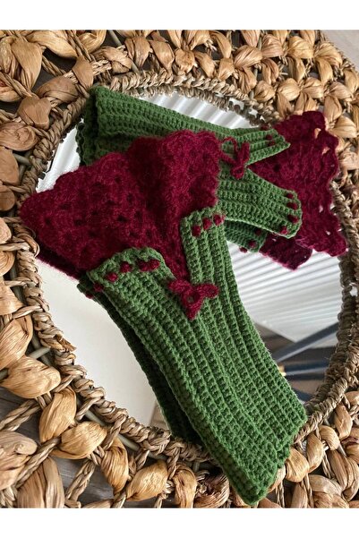 HanimLoop Vintage Örgü Dantel Eldiven , Bileklik