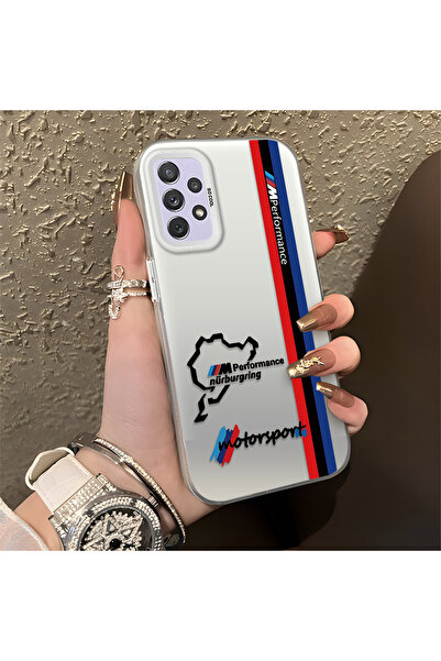 Hontinga حافظة هاتف سامسونج جالاكسي A72 متوافقة مع نمط بي إم دبليو من السيليك...