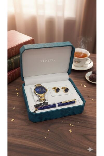 Boutique Luxury men's accessory set (watch, pen, cufflinks)
