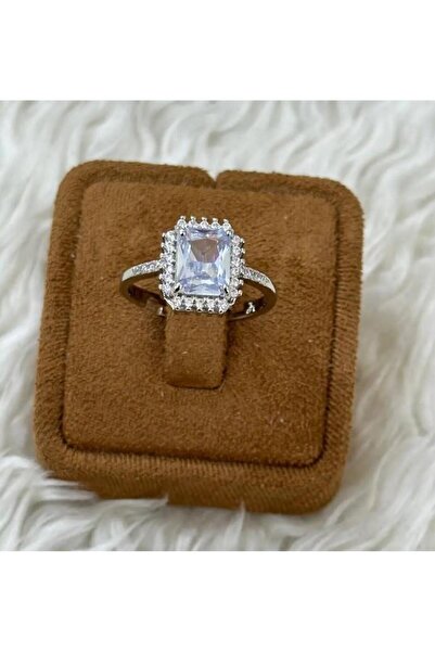 Store Lüks Halo Baget Tasarım Dikdörtgen Zirkon Taşlı Ayarlanabilir Çelik Yüz...