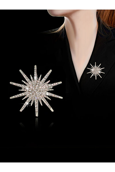 Take Two By Styli Sea Urchin Shaped Rhinestone Embellished Brooch