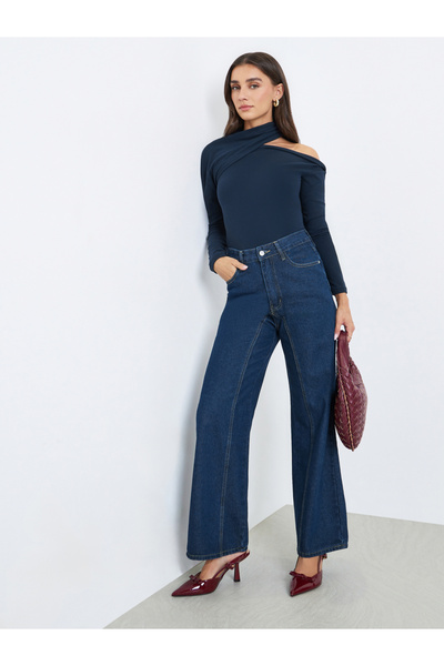 Styli Women High Rise Wide Leg Jeans