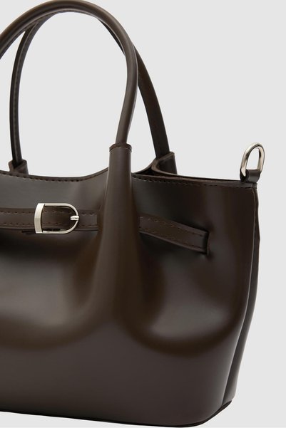 Shule Bags Polka Belted Handbag and Crossbody Bag Brown
