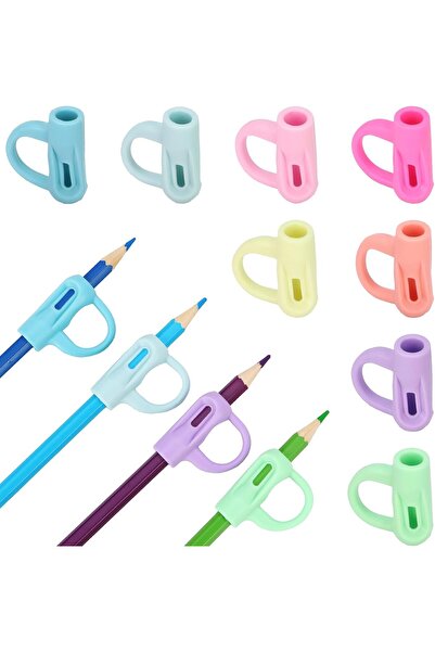 Arabest مجموعة مقابض أقلام رصاص مريحة، 20 قطعة، 8 ألوان، وسادة قلم رصاص من ال...